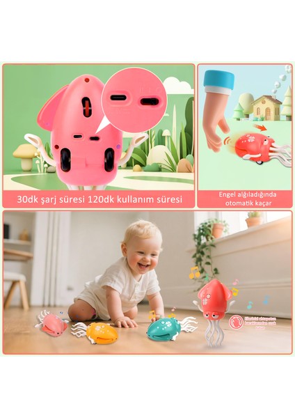 Dans Eden Şarjlı, Ledli , Işıklı ve Müzikli Dansçı Ahtapot Kali fiyatları