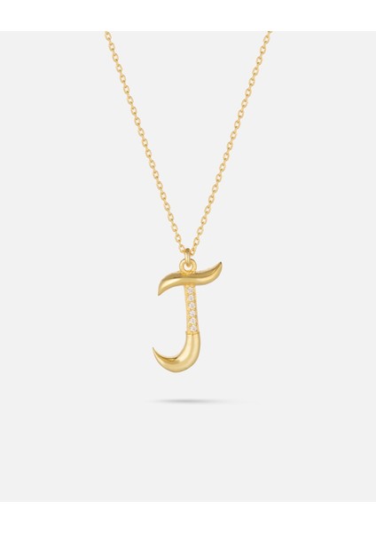 14 Ayar Kişiye Özel Zirkon Taşlı Harf Kolye