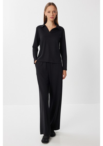 Rahat Esnek Modal Alt-Üst Takım LBY0008 Siyah modelleri