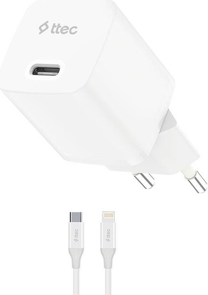 Smartcharger Gan 30W Pd Seyahat Hızlı Şarj Aleti + Usb-C - Lightning 150CM Kablo 2SCG30LB