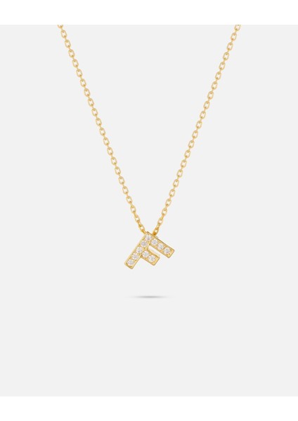 14 Ayar Altın Üç Boyutlu Harfli Kolye