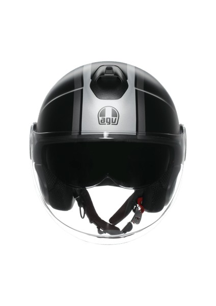 Yarım Eteres Mondello Matt Black Grey Kask