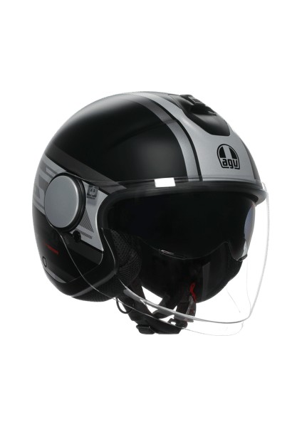Yarım Eteres Mondello Matt Black Grey Kask fiyatları