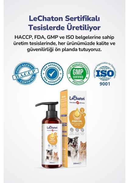 Fish Oil - Kedi ve Köpek Için Balık Yağı 200ML Omega 3 ve 6 Takviyesi Tüy ve Cilt Sağlığı Destekleyici fırsatları