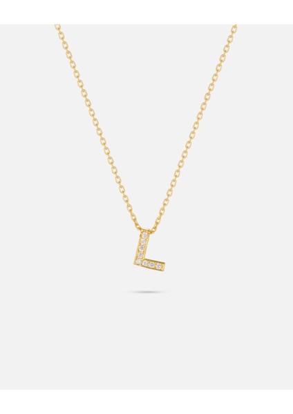 14 Ayar Altın Üç Boyutlu Harfli Kolye