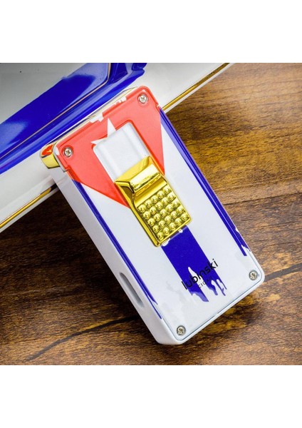 Yeni Seri Cuban Flag Design Üçlü Puro Seti Çakmak+Kesici+Küllük fırsatları