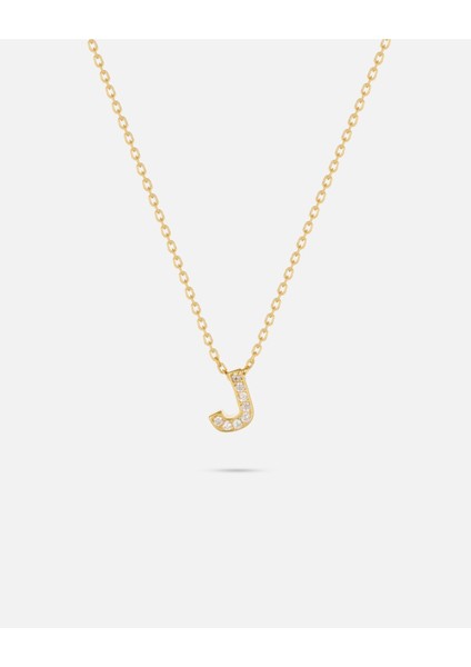 14 Ayar Altın Üç Boyutlu Harfli Kolye