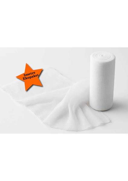 %100 Pamuklu 5 Metrelik Sargı Bezi, Ekonomik Paket