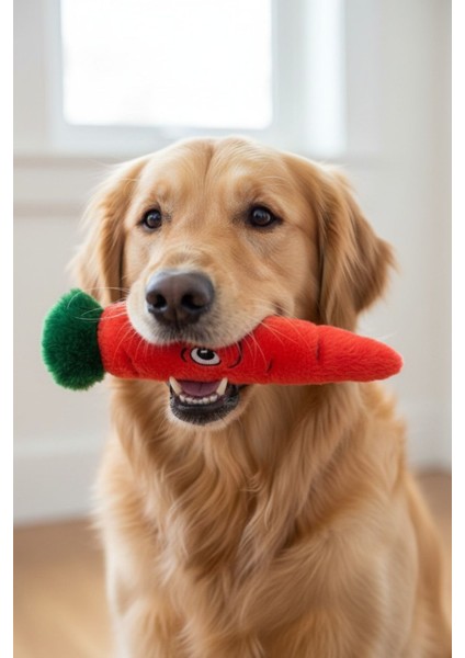 Peluş Havuç Sesli Köpek Oyuncağı – Hışırtılı, Ergonomik, Köpek Uyku/Oyun Arkadaşı fiyatları