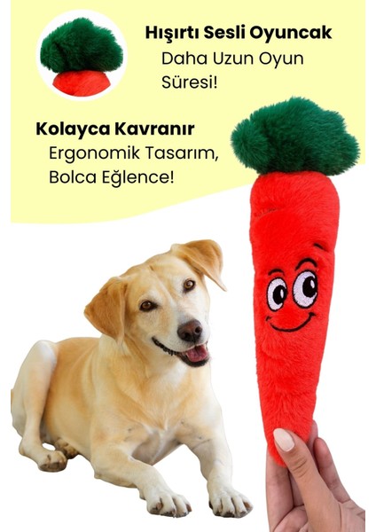 Peluş Havuç Sesli Köpek Oyuncağı – Hışırtılı, Ergonomik, Köpek Uyku/Oyun Arkadaşı fırsatları