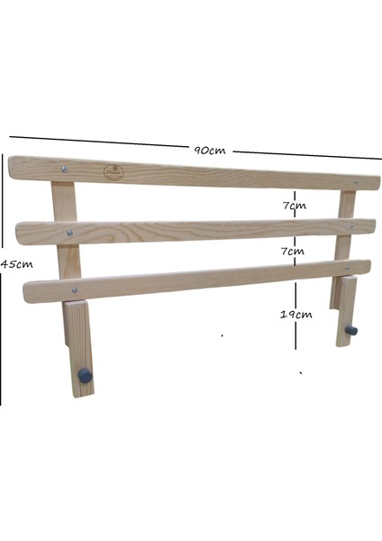 Doğal Ahşap Bebek Çocuk Yatak Koruma Bariyeri Korkuluk Beşik Korkuluğu 90X45 fırsatları