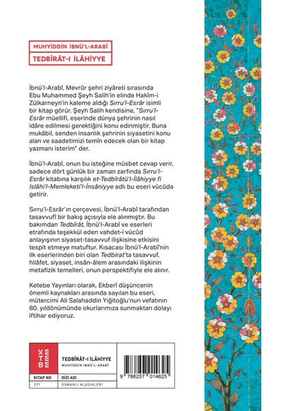 Tedbîrât-I İlâhiyye - Muhyidd İbnü’L Arabi fiyatları