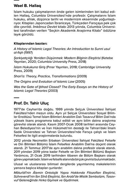 Katre (Ciltli) - Wael B. Hallaq modelleri