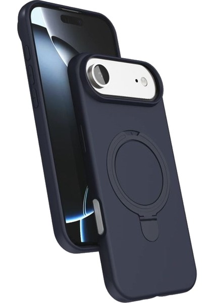 Iphone 17 Air Kılıf Regal Magsafe Şarj Özellikli Standlı + Ekran Koruyucu