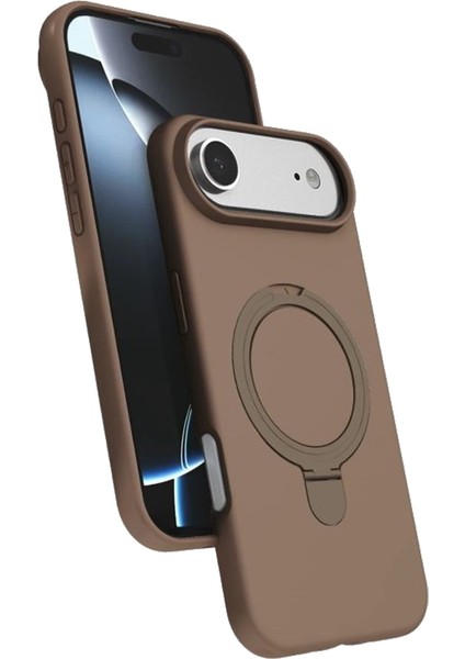 Iphone 17 Air Kılıf Regal Magsafe Şarj Özellikli Standlı + Ekran Koruyucu