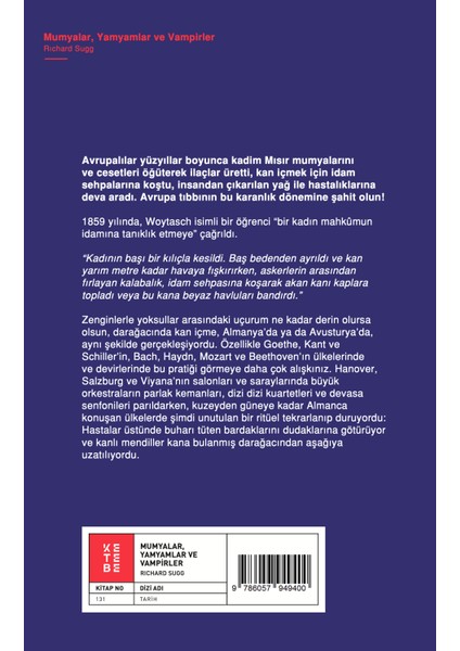 Mumyalar, Yamyamlar ve Vampirler - Richard Sugg fiyatları