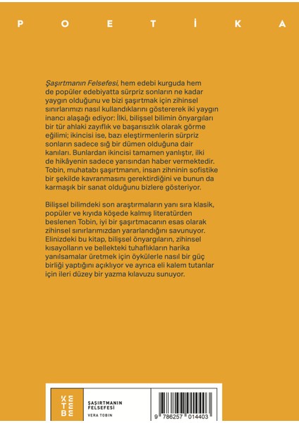 Şaşırtmanın Felsefesi - Vera Tobin fiyatları