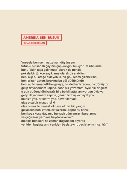 Amerika Sen Busun - İsmail Kılıçarslan fiyatları