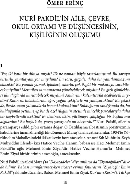 Edebiyat Eylemi ve Nuri Pakdil - Hüseyin Su
