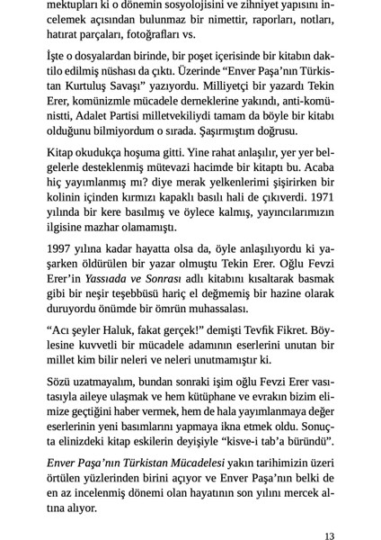 Enver Paşa’nın Türkistan Kurtuluş Savaşı - Tekin Erer