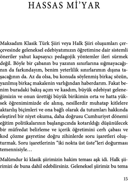 İnce Ayar Hassas Mi’yar - M. Fatih Andı