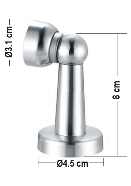 4 Adet 8 cm Güçlü Mıknatıslı Kapı Tamponu Saten, Kapı Stoperi fırsatları