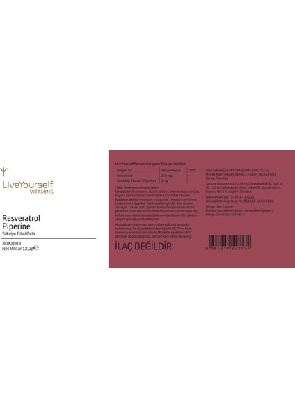 Resveratrol Piperine – 3’lü Kür Seti (3 x 30 Kapsül Bitkisel Takviye) indirimleri