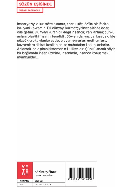 Sözün Eşiğinde - İhsan Fazlıoğlu fiyatları