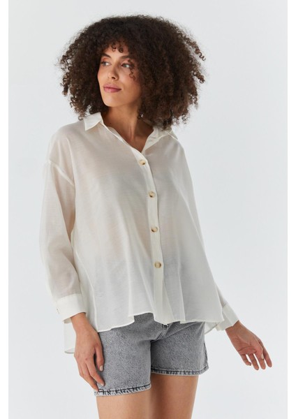 Sırt Bağlamalı Gömlek Krem fiyatları