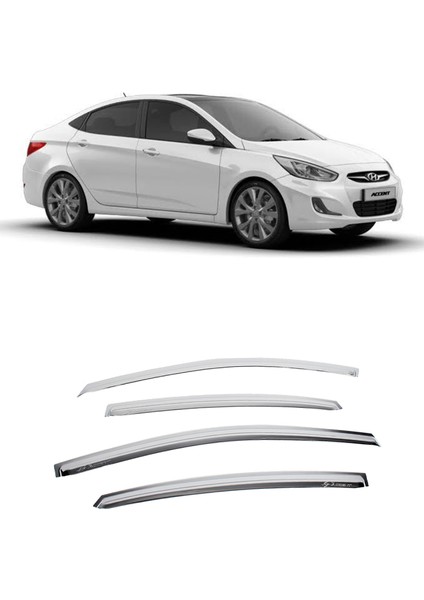 Hyundai Accent Blue 2010-2020 Arası Abs Krom Cam Rüzgarlık Oem