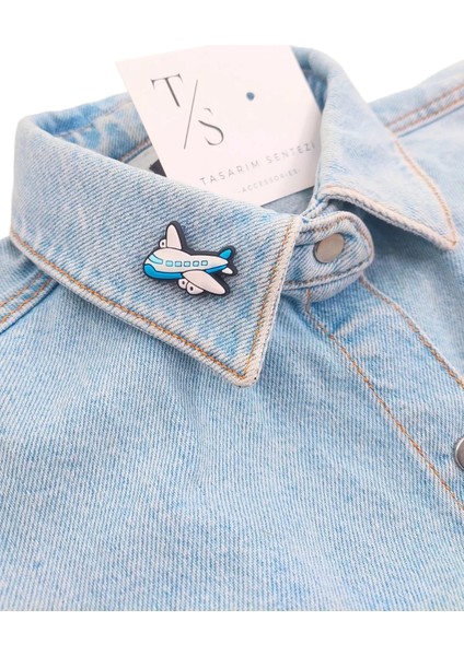 Rozet Silikon Broş Uçak Mavi Boeing Airbus Aeroplane Hostes Kaptan Yaka Çanta Kıyafet Şapka Aksesuar fiyatları