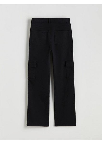 Lcw Kids Siyah Wideleg Kız Çocuk Kargo Pantolon fiyatları