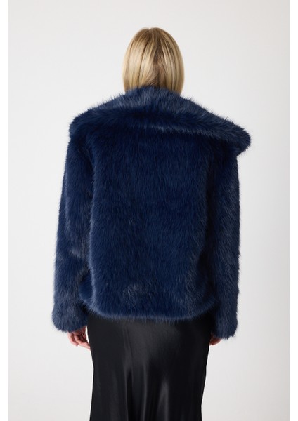 Premium Kürk Şal Yaka Ceket Lacivert fırsatları