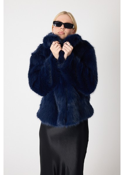 Premium Kürk Şal Yaka Ceket Lacivert indirimleri