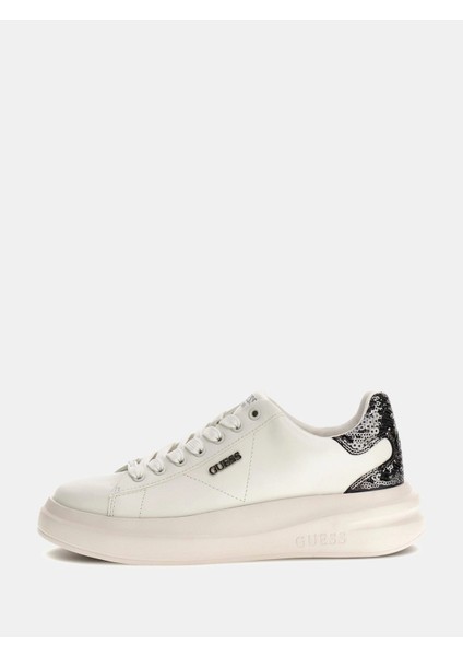 ELBINA10 Kadın Beyaz/gümüş Deri Sneaker FLFE10ELE12-WHISI
