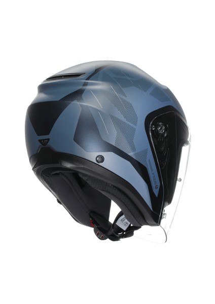 Yarım Irıdes Trıeste Matt Blue Grey Kask