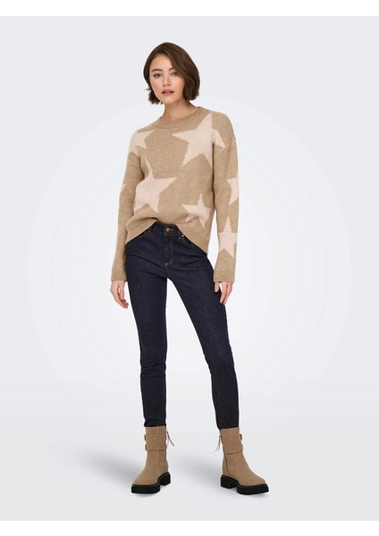 15354026 0 Yaka Kadin Triko - Sutlu Kahve modelleri