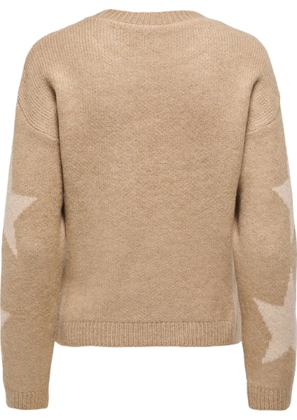 15354026 0 Yaka Kadin Triko - Sutlu Kahve