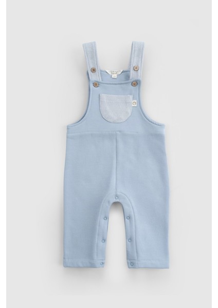Organik Pamuklu İçi Tüylü Bebek Salopet Mavi fiyatları