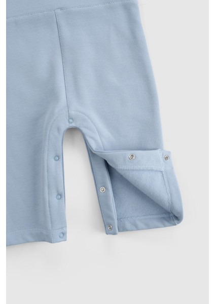 Organik Pamuklu İçi Tüylü Bebek Salopet Mavi indirimleri
