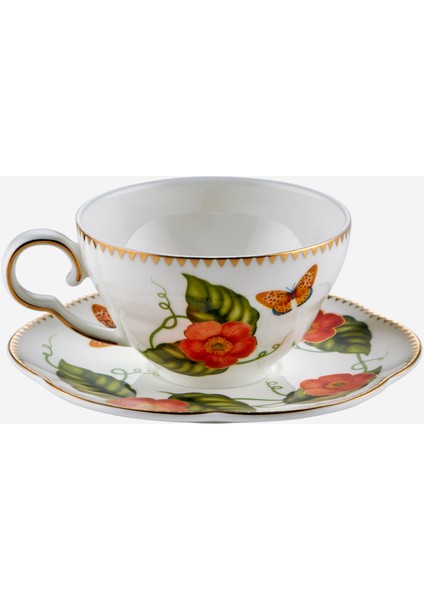 Laura Turuncu Porselen Kahve Fincan Seti 120 ml fırsatları