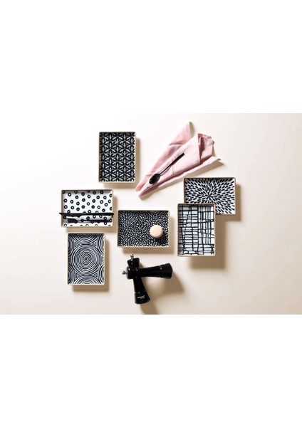 Fractal Desenli Porselen Pasta Takımı – 18x13 cm 6'lı Şık ve Dayanıklı Servis Tabağı Seti fiyatları