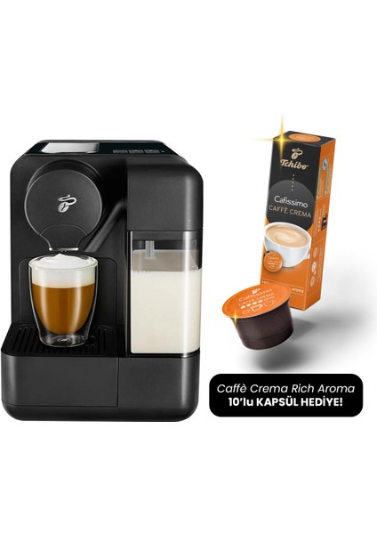 Cafissimo Milk Kapsüllü Kahve Makinesi Siyah (10'lu Kapsül Hediye)