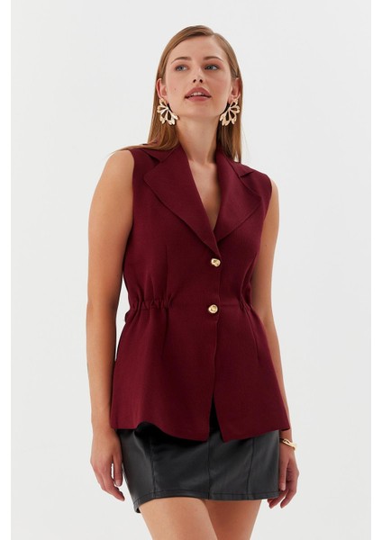 Beli Lastikli Yelek Bluz Bordo fırsatları