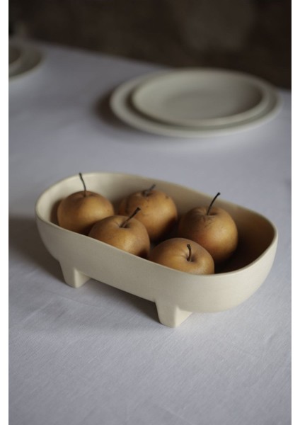 x Duygu Batum Krem Vanilya Desenli Seramik Dikdörtgen Servis ve Sunum Tabağı 15x27x8,5 cm modelleri