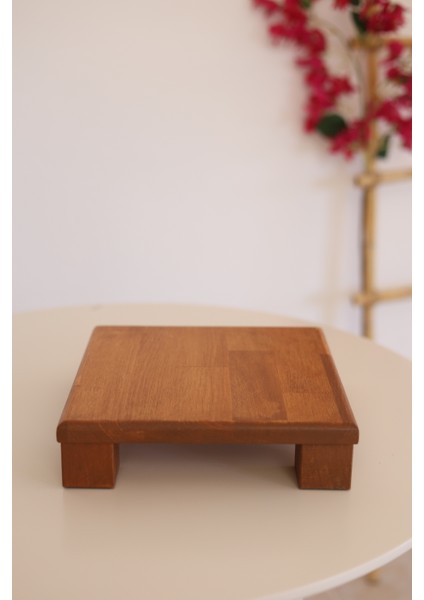 Just Wood Doğal Masif Çam ve Kayın Ahşap Kahverengi Düz Desenli 3'lü Servis Tabağı Seti – 25 cm, 17x25 cm ve 25x25 cm Boyutlarında indirimleri