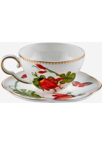 Laura Kırmızı Porselen Kahve Fincan Seti 120 ml fırsatları