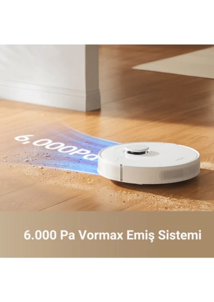 6,000PA Emiş Gücü D10 Plus Gen 2 Robot Süpürge Beyaz, fiyatları