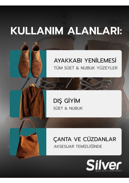 Süet ve Nubuk Yenileyici Sprey Boya Su Itici Etkili Kahverengi 200ML modelleri
