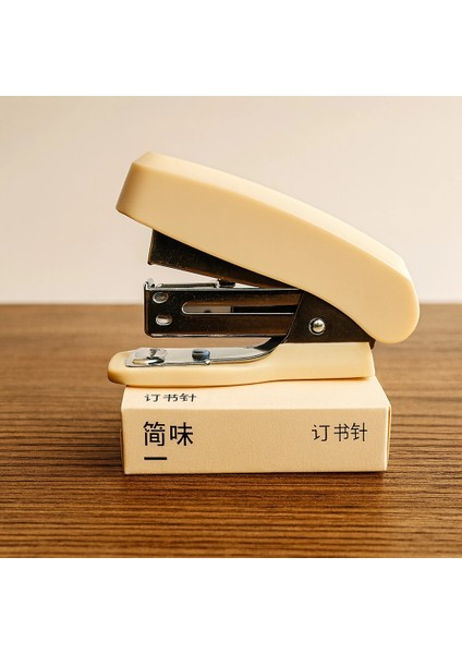 3 Lü Mini Tel Zımba Makinesi ve Zımba Teli Hediyeli Zımba Seti Krem Mavi Pembe modelleri